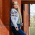 Veste de moto imitation cuir pour Femmes vintage avec écussons - Coloris Blanc ou Rouge