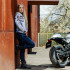 Veste de moto imitation cuir pour Femmes vintage avec écussons - Coloris Blanc ou Rouge