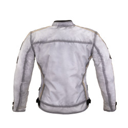 Veste de moto imitation cuir pour Femmes vintage avec écussons - Coloris Blanc ou Rouge