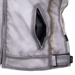 Veste de moto imitation cuir pour Femmes vintage avec écussons - Coloris Blanc ou Rouge