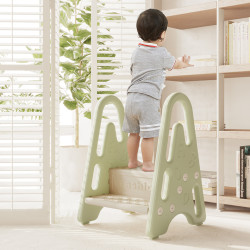 Marchepied 2 en 1 pour enfants à deux marches avec accoudoirs de sécurité - Antidérapant