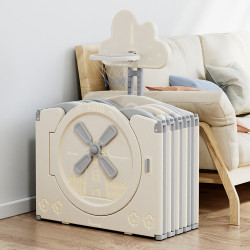 Parc de jeux compact à panneaux interactifs pour bébés de 6 mois et plus - Thème moulin à vent et ferme - Dimensions multiples