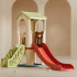 Structure de jeux intérieure pour enfants avec toboggan et panier de basket - Château de jeux