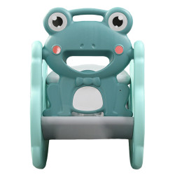 Équipement de jeux pour enfants 3 en 1 - Toboggan combo balançoire avec panier de basket - Capacité de charge 40 kg