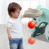 Équipement de jeux pour enfants 3 en 1 - Toboggan combo balançoire avec panier de basket - Capacité de charge 40 kg