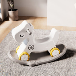 Cheval à bascule combo draisienne pour enfants avec bouton de son - Capacité de charge 40 kg