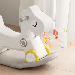 Cheval à bascule combo draisienne pour enfants avec bouton de son - Capacité de charge 40 kg
