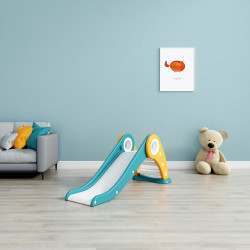 Toboggan pour enfants avec échelle anti dérapante - Rouge