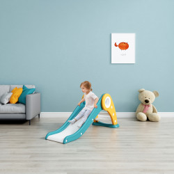 Toboggan pour enfants avec échelle anti dérapante - Rouge