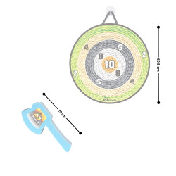 Kit de lancer de haches pour enfants avec lames auto-agrippantes - Sport et loisir enfants