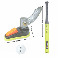 Ensemble de baseball pour enfants avec distributeur automatique et batte réglable en longueur - Sport enfants