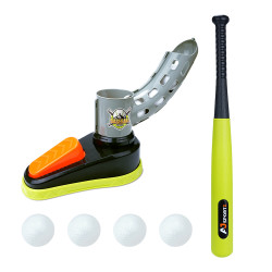 Ensemble de baseball pour enfants avec distributeur automatique et batte réglable en longueur - Sport enfants