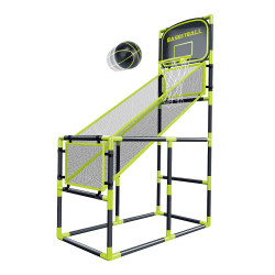Jeu d'arcade de basket-ball pour enfants avec filet et ballon gonflable - Mécanisme de pliage