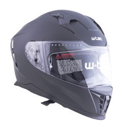 Casque de moto avec visière anti-rayures réglable sur 4 positions et système de ventilation refermable - Forme aérodynamique