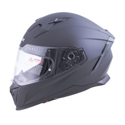 Casque de moto avec visière anti-rayures réglable sur 4 positions et système de ventilation refermable - Forme aérodynamique