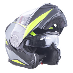 Casque de moto à forme aérodynamique avec pare-soleil réglable et visière à revêtement anti-rayures - Deux coloris