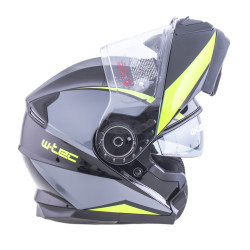 Casque de moto à forme aérodynamique avec pare-soleil réglable et visière à revêtement anti-rayures - Deux coloris