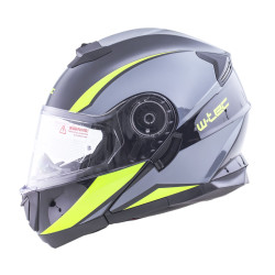 Casque de moto à forme aérodynamique avec pare-soleil réglable et visière à revêtement anti-rayures - Deux coloris