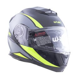 Casque de moto à forme aérodynamique avec pare-soleil réglable et visière à revêtement anti-rayures - Deux coloris