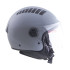 Casque jet de moto avec large visière et système d'aération - Design noir ou gris
