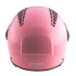 Casque jet de moto rose avec large visière relevable et trous d'aération - Idéal pour moto et scooter