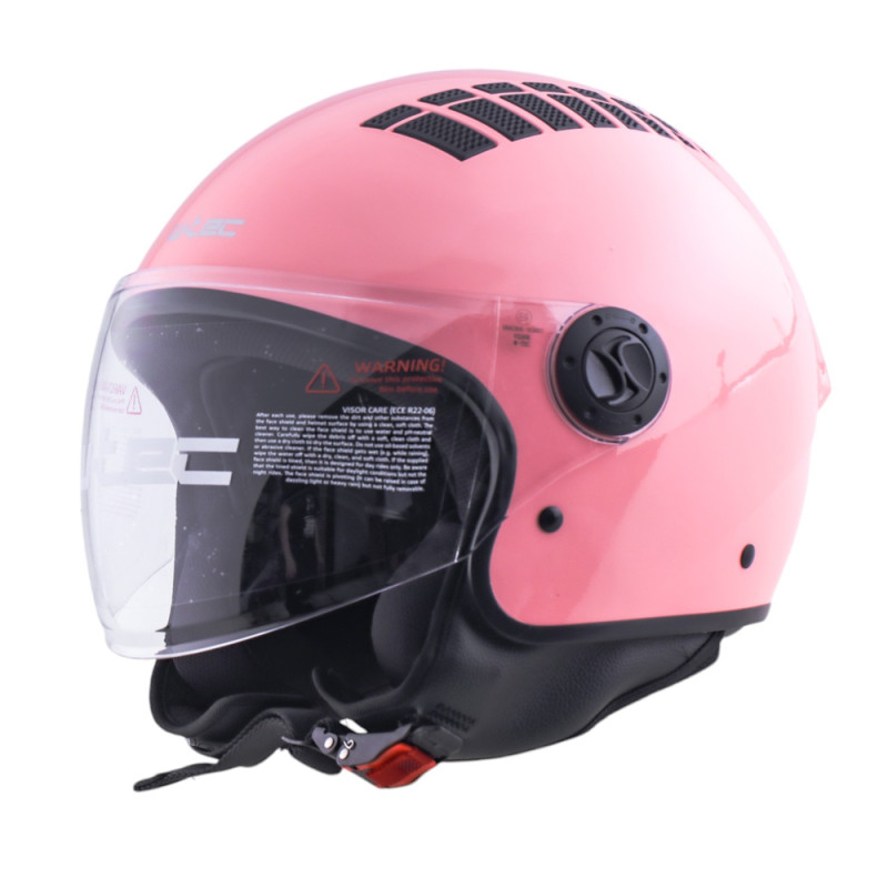 Casque jet rose