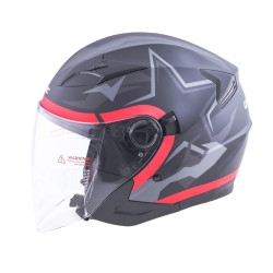 Casque jet à longue visière relevable avec pare-soleil intégré - Motos et scooters