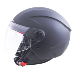 Casque jet pour moto et scooter - Casque de protection ouvert avec visière ajustable
