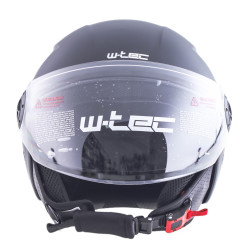 Casque jet pour moto et scooter - Casque de protection ouvert avec visière ajustable