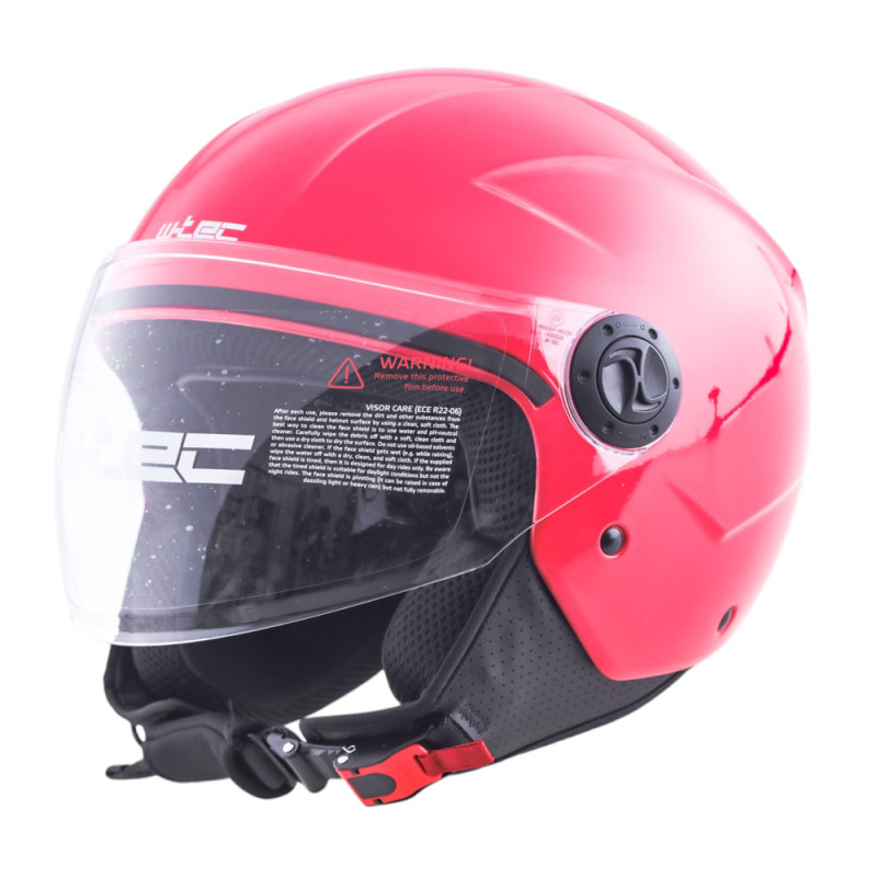 Casque jet rouge
