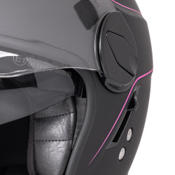 Casque homologué de scooter et de moto avec visière relevable et pare-soleil intégré - Coloris multiples