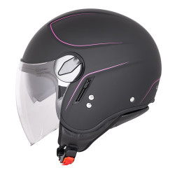 Casque homologué de scooter et de moto avec visière relevable et pare-soleil intégré - Coloris multiples