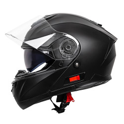Casque homologué de moto au design aérodynamique avec visière anti-rayures amovible et pare-soleil rétractable et réglable