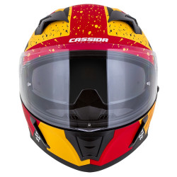 Casque de moto intégral avec visière teintée et transparente - Rembourrage confortable