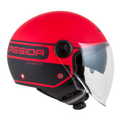 Casque de moto jet à visière réglable avec coque de haute résistance - Casque demi-jet