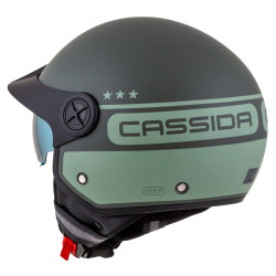 Casque de moto et de scooter avec visière solaire effet miroir et visière multi-réglable - Coque en polycarbonate