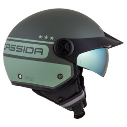 Casque de moto et de scooter avec visière solaire effet miroir et visière multi-réglable - Coque en polycarbonate