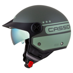 Casque de moto et de scooter avec visière solaire effet miroir et visière multi-réglable - Coque en polycarbonate