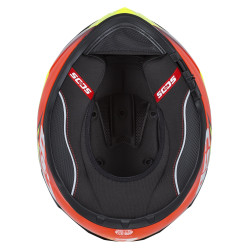 Casque de moto premium en fibre de verre avec visière multi-angle et pare-soleil rétractable - Système d'ouverture SOS