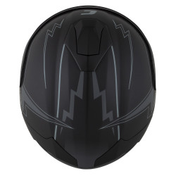 Casque de moto premium en fibre de verre avec visière multi-angle et pare-soleil rétractable - Système d'ouverture SOS