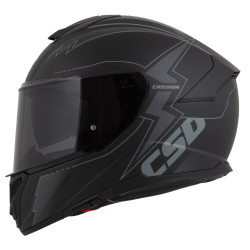 Casque de moto premium en fibre de verre avec visière multi-angle et pare-soleil rétractable - Système d'ouverture SOS