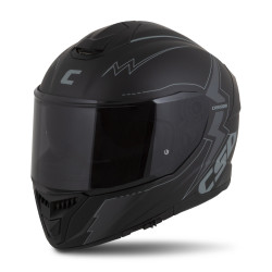 Casque de moto premium en fibre de verre avec visière multi-angle et pare-soleil rétractable - Système d'ouverture SOS