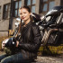 Casque de moto design homologué DOT avec pare-soleil rétractable et visière courte - Normes américaines