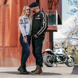 Veste de moto effet cuir pour Hommes design Vintage - 3 coloris - Tailles S à 6XL