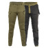 Pantalon de moto pour homme kaki avec protections de genoux et de hanches amovibles - Renfort en fibre d'aramide