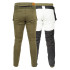 Pantalon de moto pour homme kaki avec protections de genoux et de hanches amovibles - Renfort en fibre d'aramide