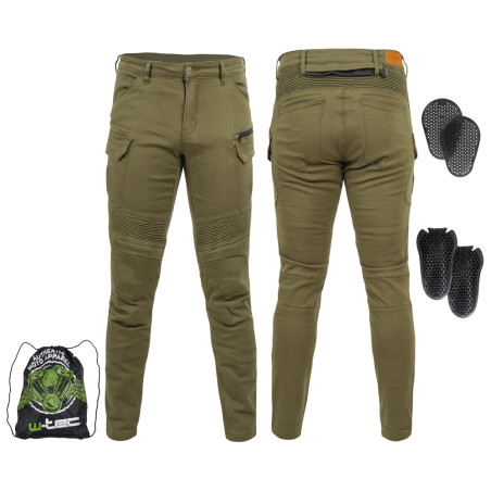 Pantalon de moto pour homme kaki