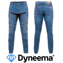 Jean de moto pour hommes avec renforts amovibles et panneaux extensible - Pantalon de moto en jean certifié EN 17092