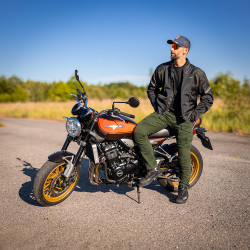 Pantalon de moto pour hommes style cargo avec aération et protections des genoux- Plusieurs coloris