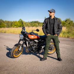 Pantalon de moto pour hommes style cargo avec aération et protections des genoux- Plusieurs coloris